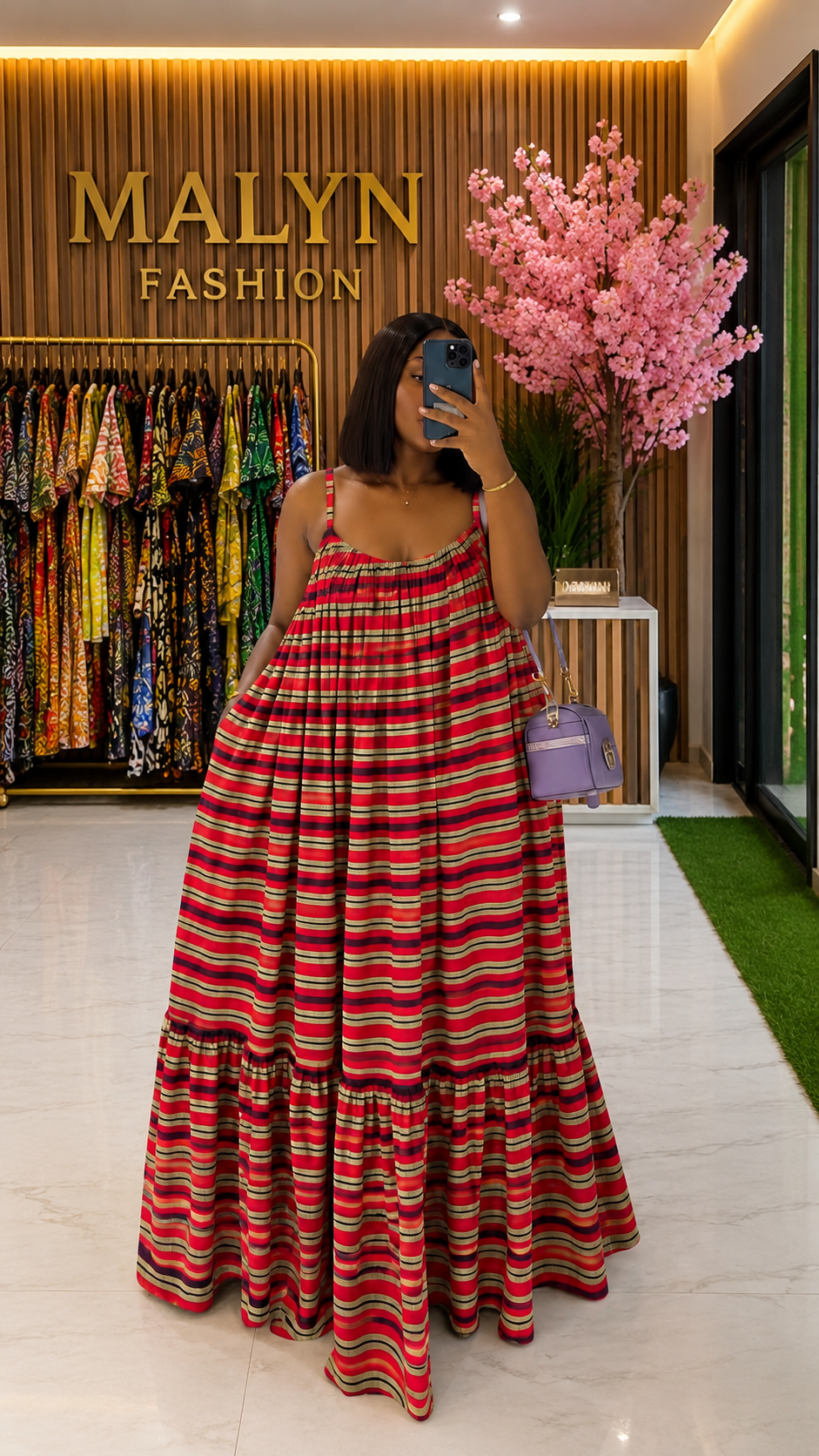 Stripe Maxi Dress