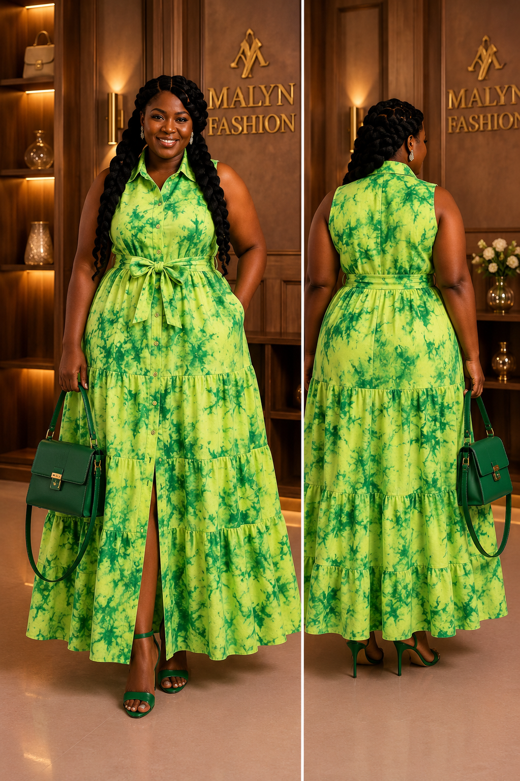 Graceful Tie-Dye Maxi Dress
