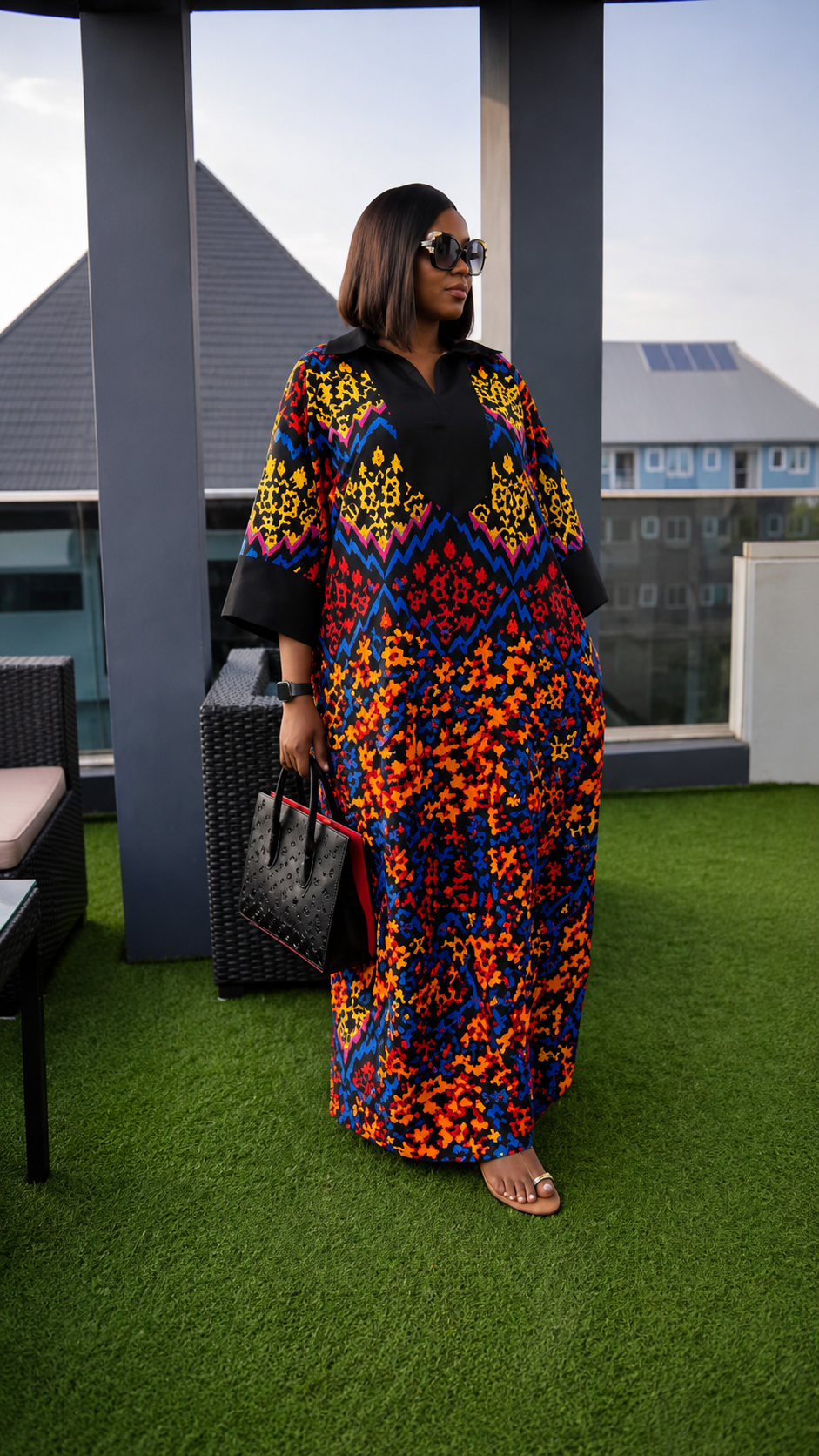 Sunset Mosaic Maxi Dress
