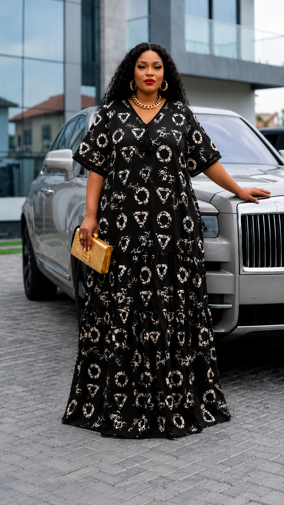 Midnight Luxe Tiered Maxi Boubou