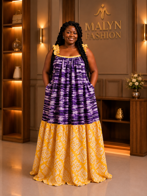 Adire Harmony Maxi Dress