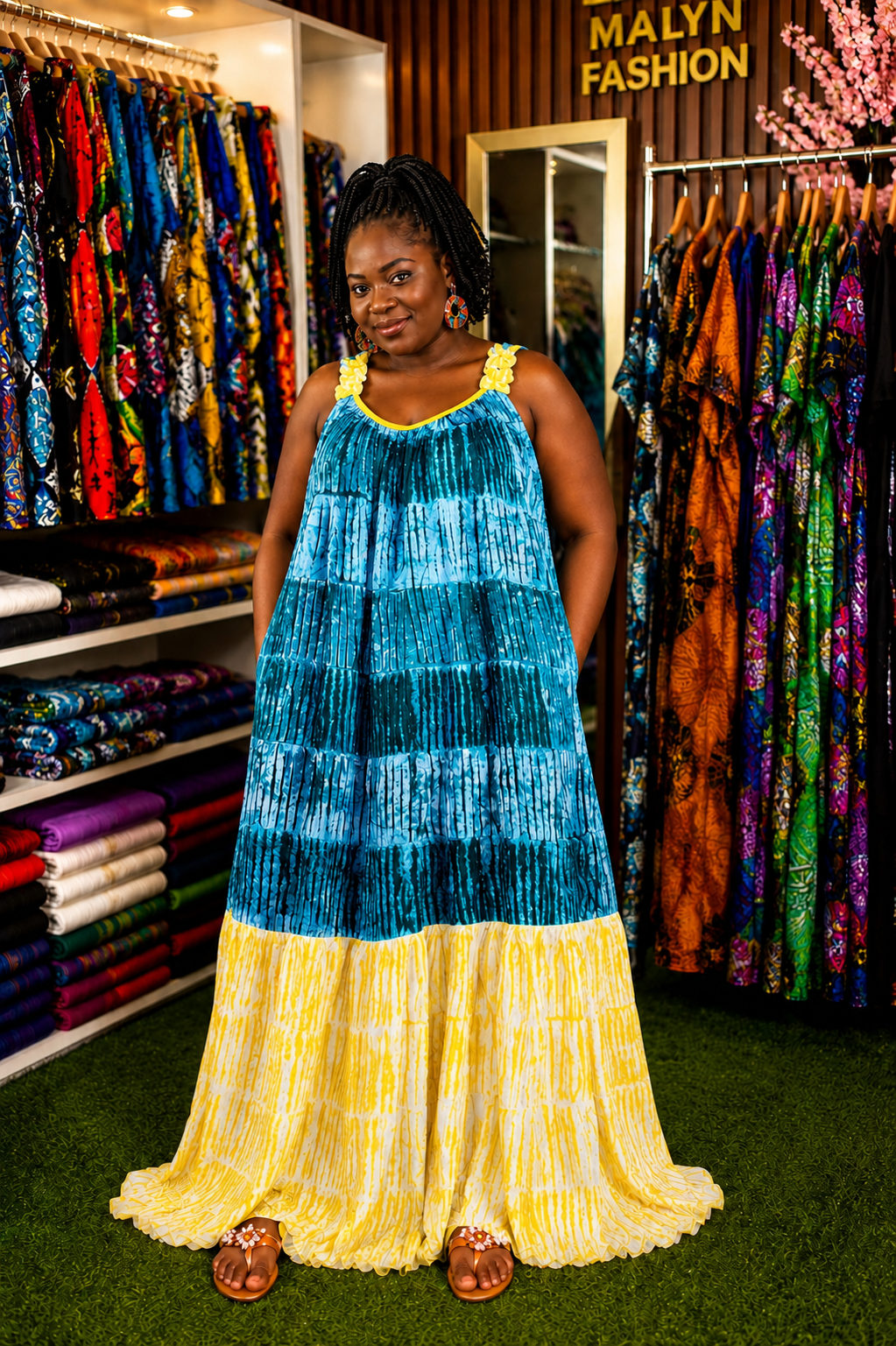 Adire Harmony Maxi Dress