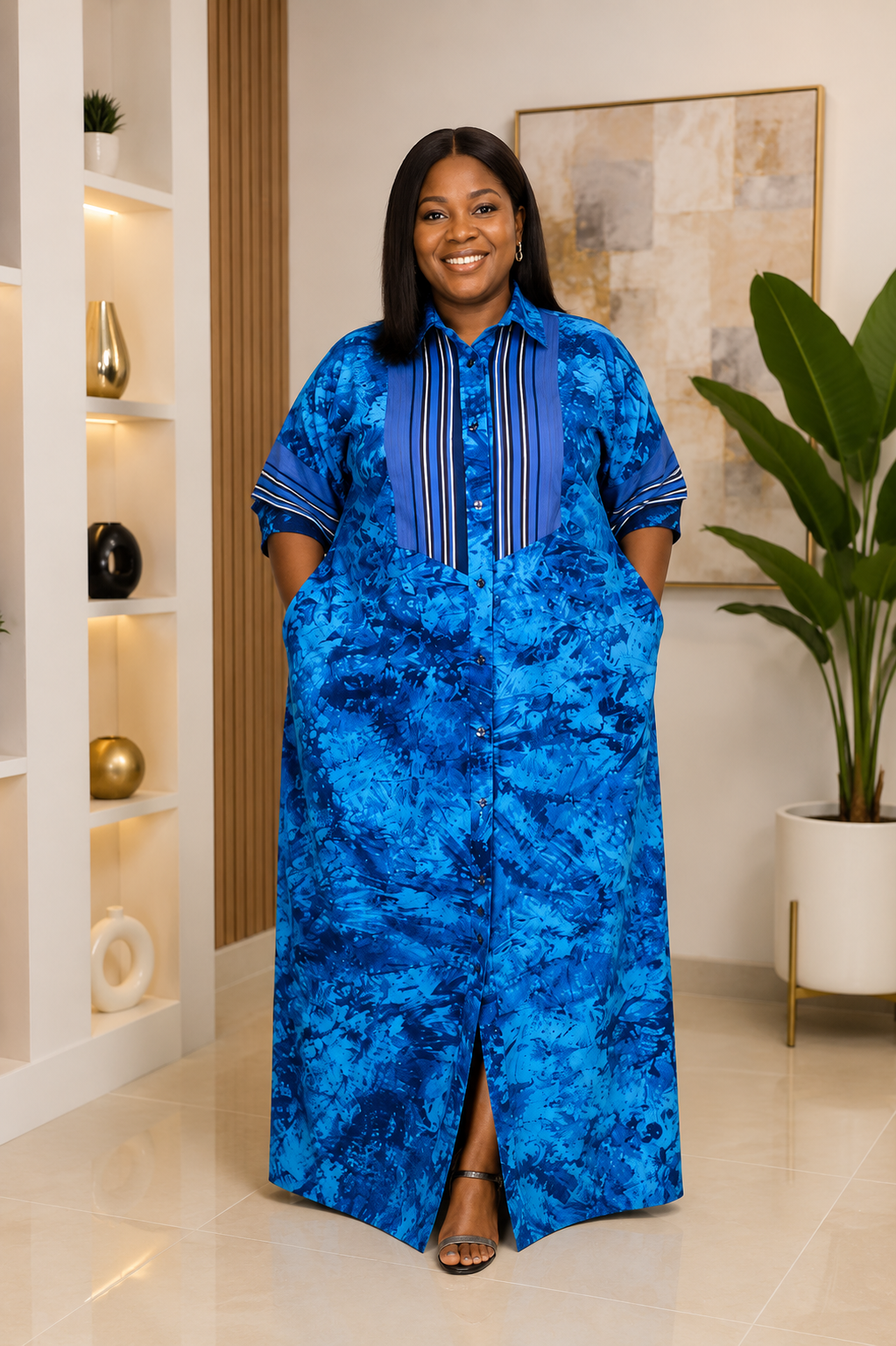 Royal Blue Elegance Boubou