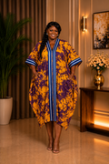 Elegant V-Neck Boubou Dress