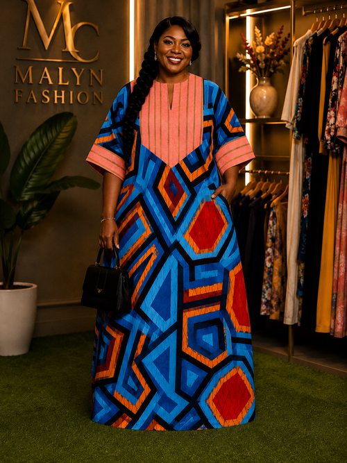 Elegant Panel Maxi Boubou