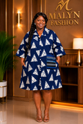 Geometric Shirt Dress