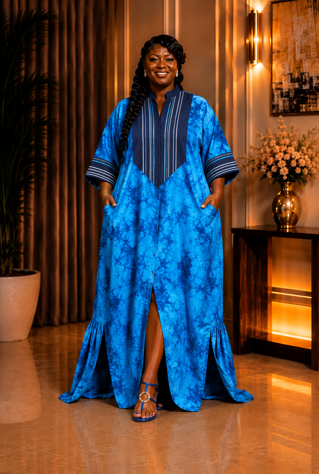 Royal Blue Elegance Boubou