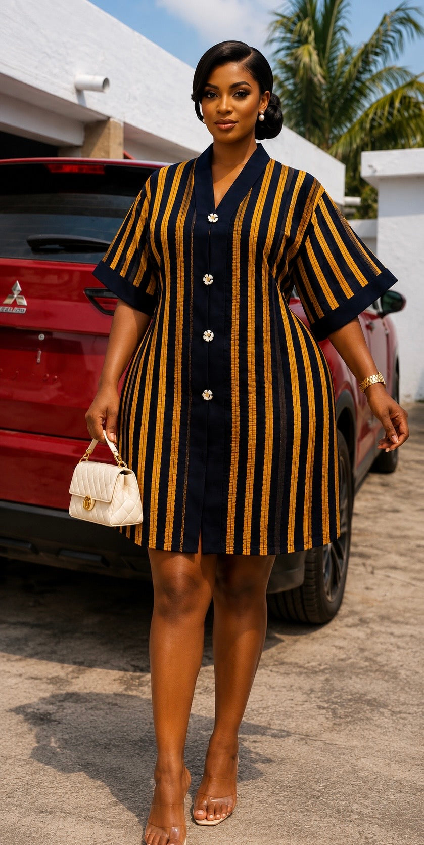 Button-Front Dress