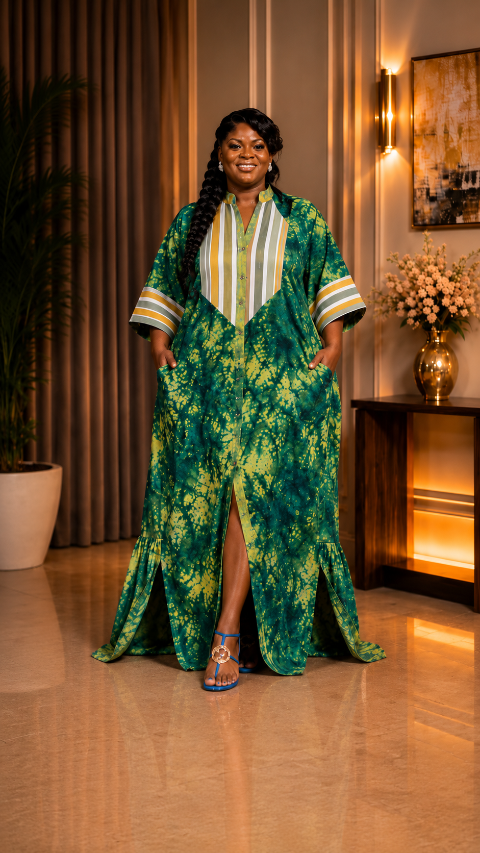 Emerald Harmony Bubu Maxi Dress