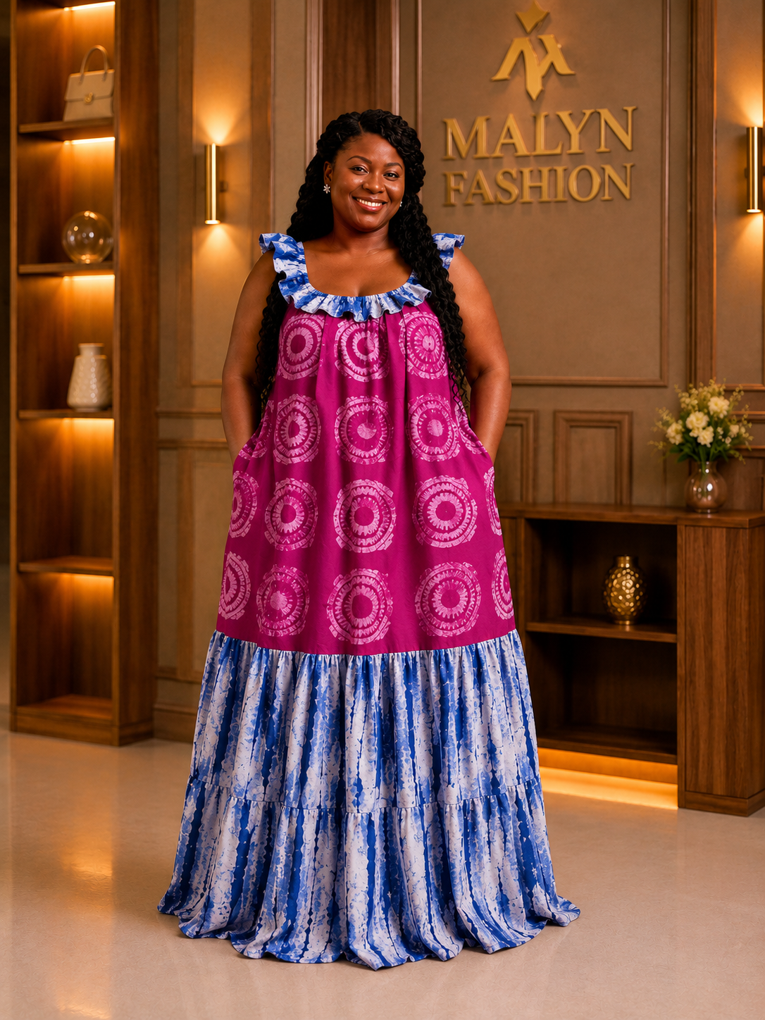 Adire Harmony Maxi Dress