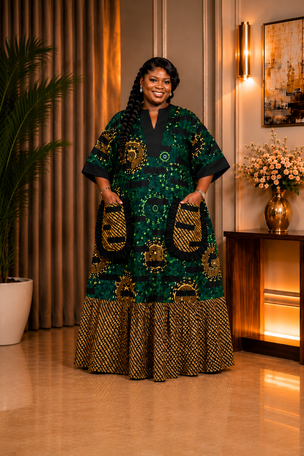 Emerald Royale Maxi Kaftan