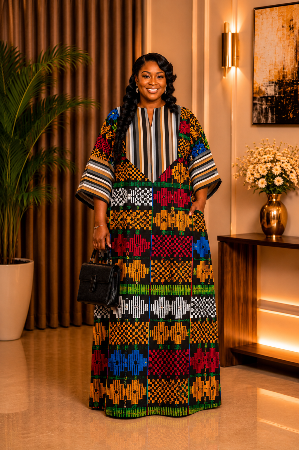 Elegant Panel Maxi Boubou