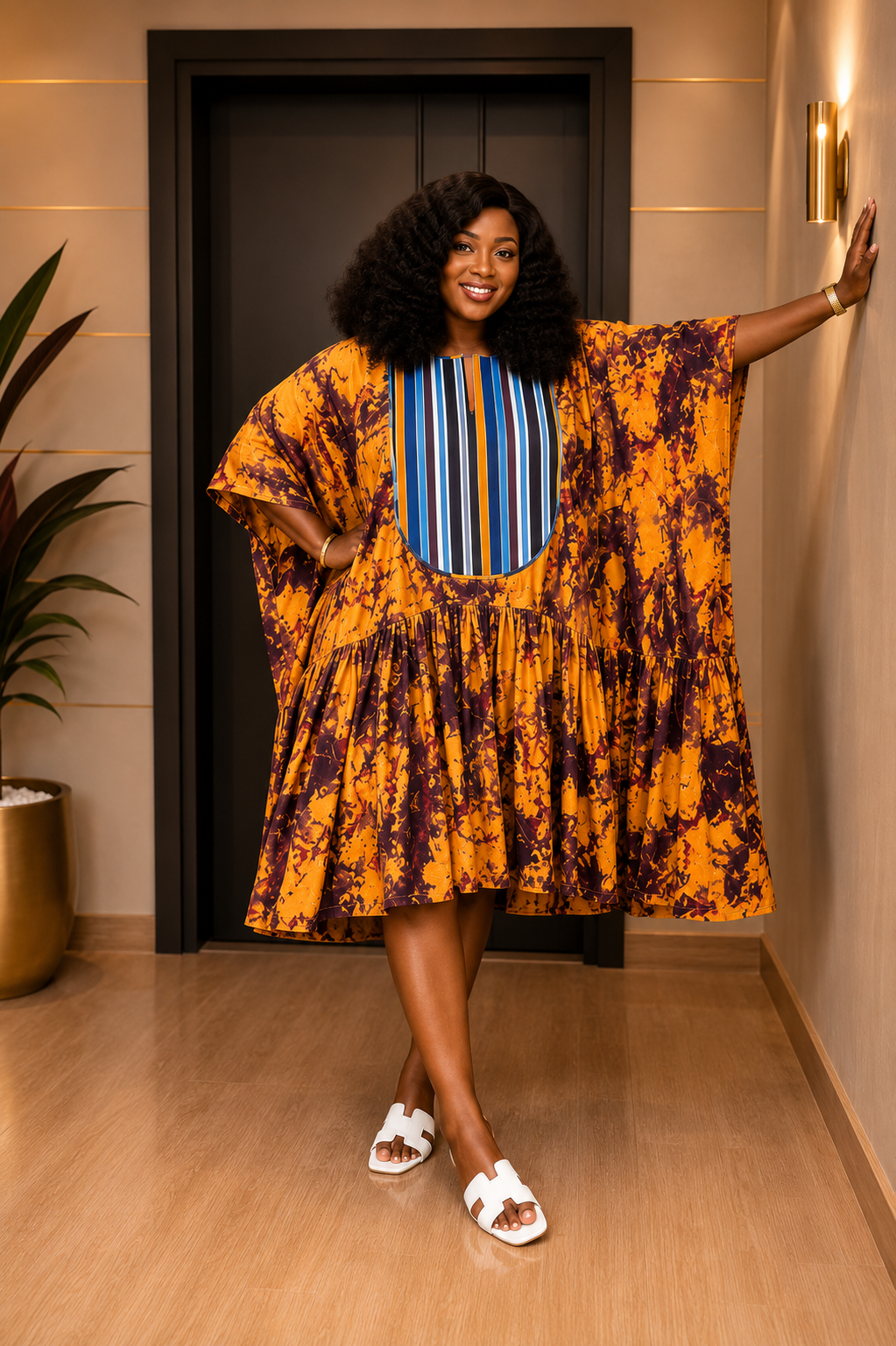 Elegant short Boubou Dress
