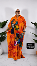Zuri Floral Tie-Dye Maxi Boubou