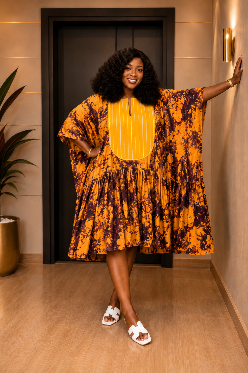 Elegant short Boubou Dress