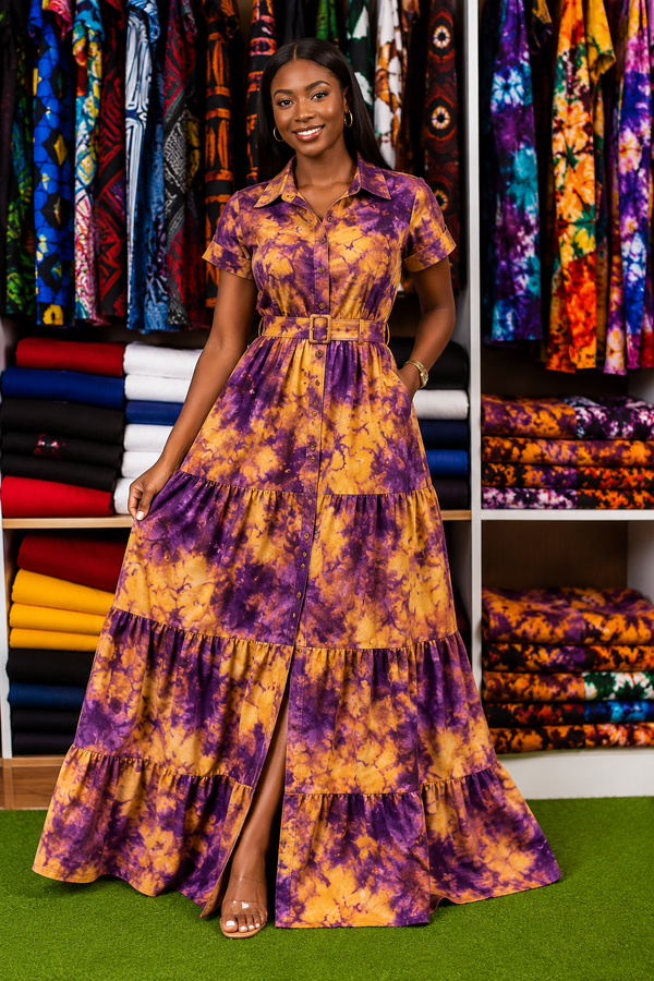 Maxi shirt dress