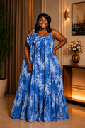 Sky Blossom Maxi Dress