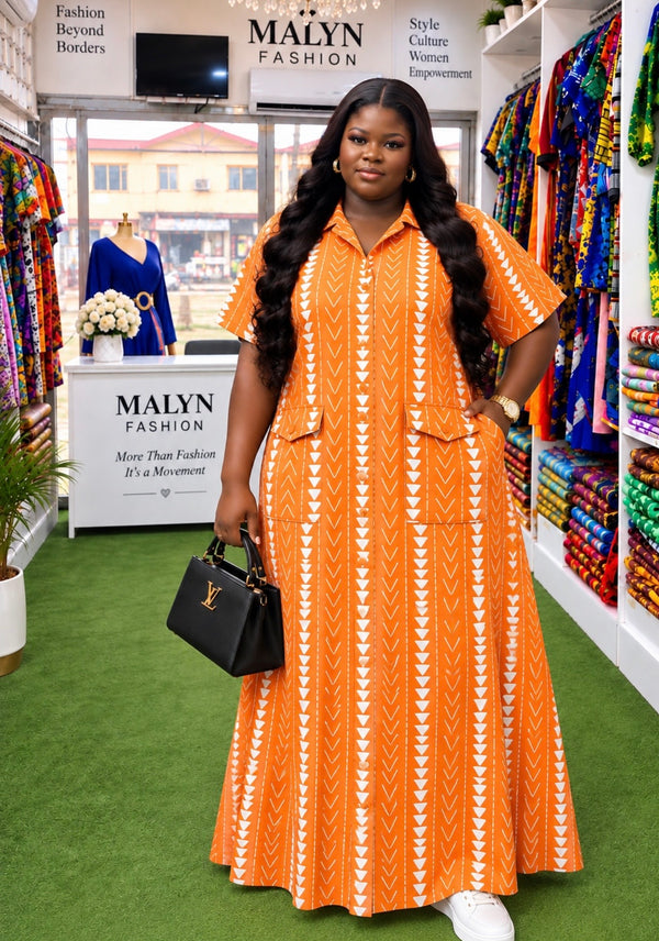 Ankara Fabric Long Dress