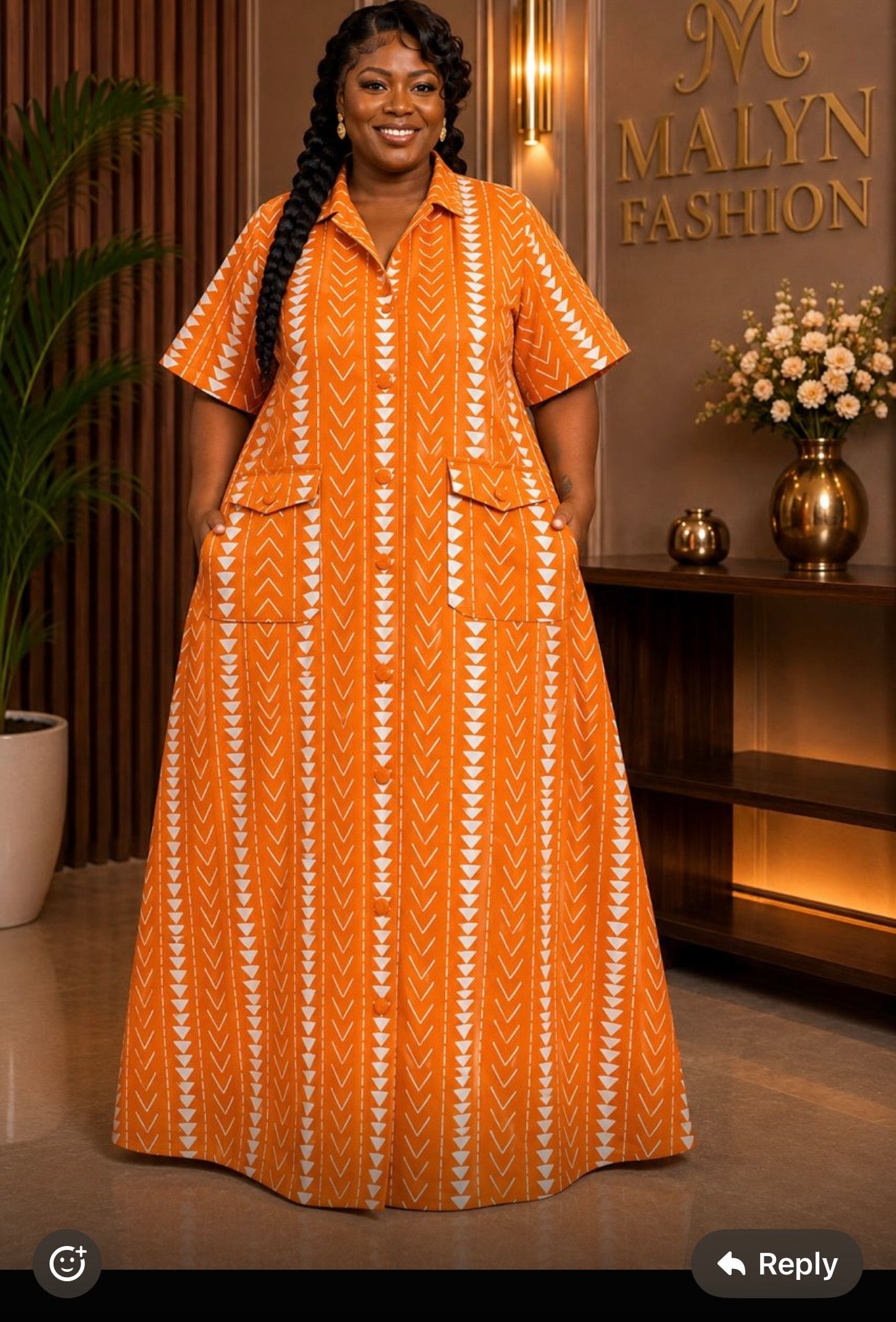 Ankara Fabric Long Dress