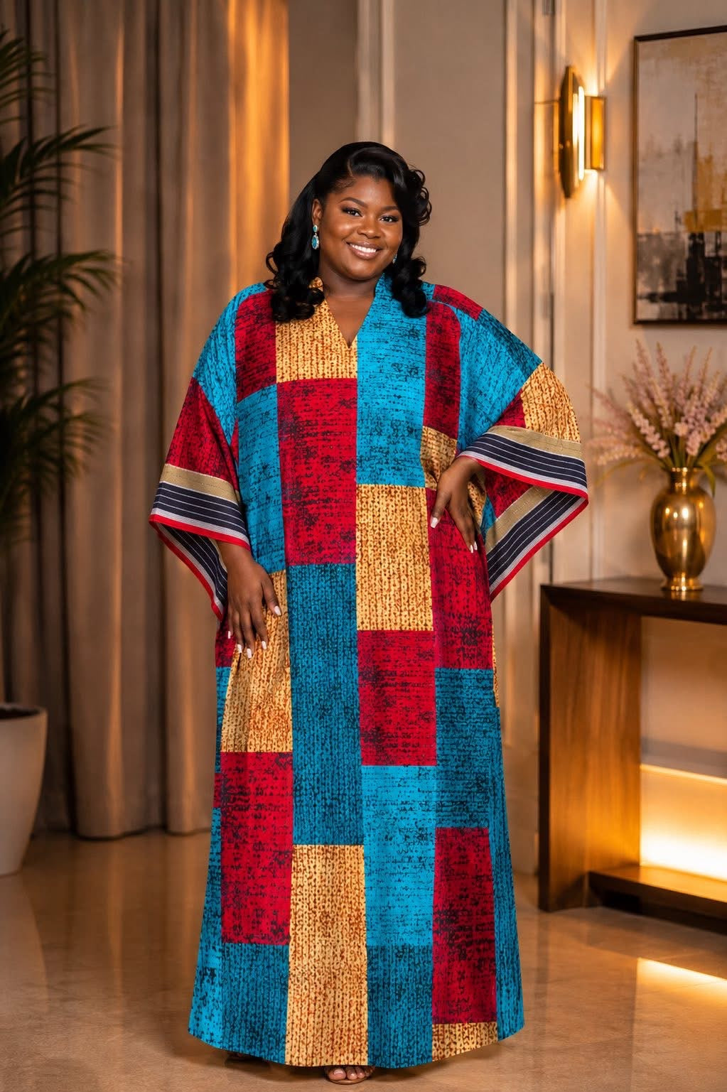 Amina Patchwork Maxi Boubou