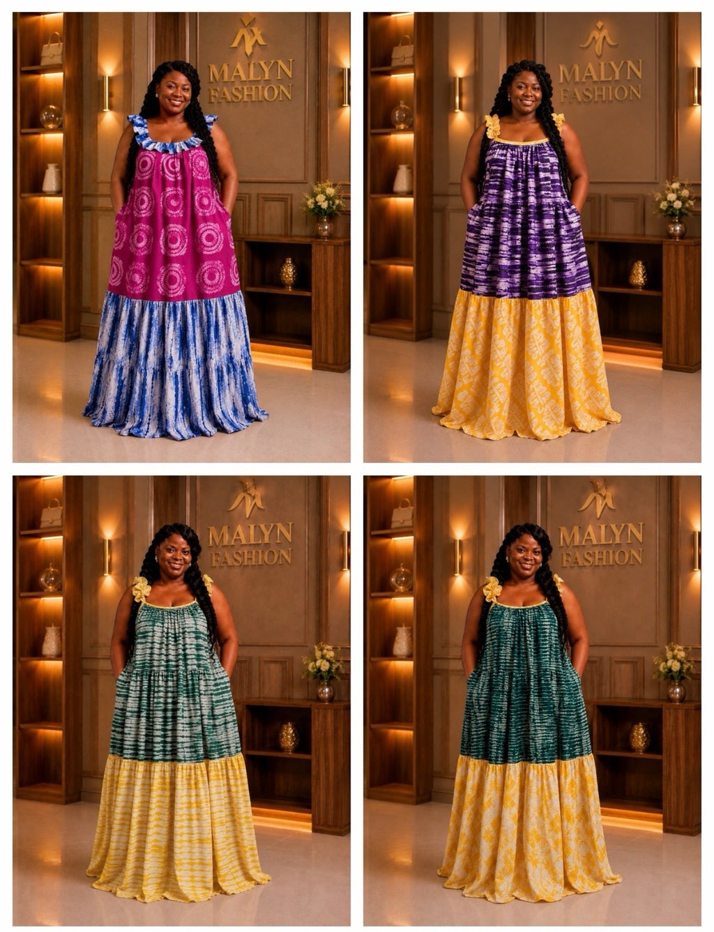 Adire Harmony Maxi Dress
