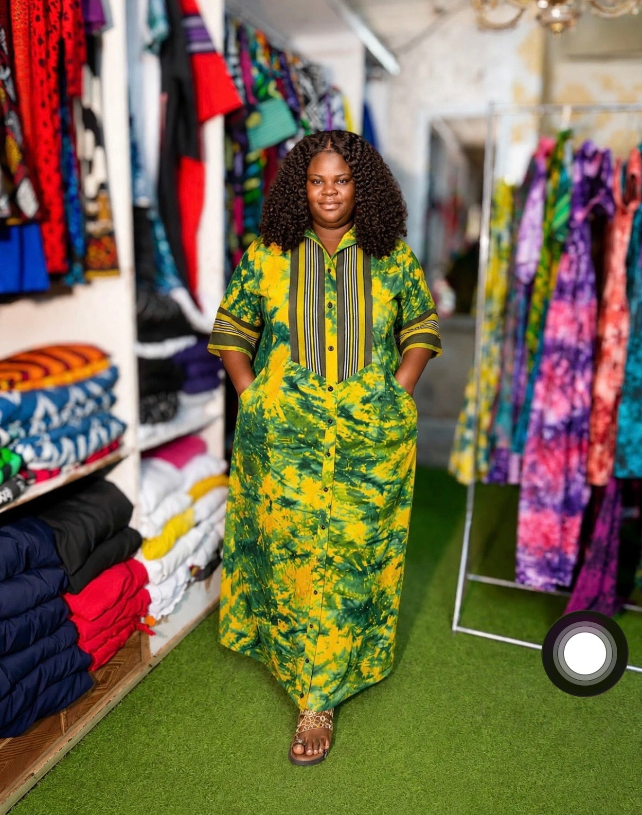 Emerald Harmony Bubu Maxi Dress