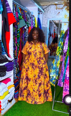 Button-Front Maxi Dress