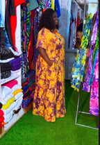 Button-Front Maxi Dress