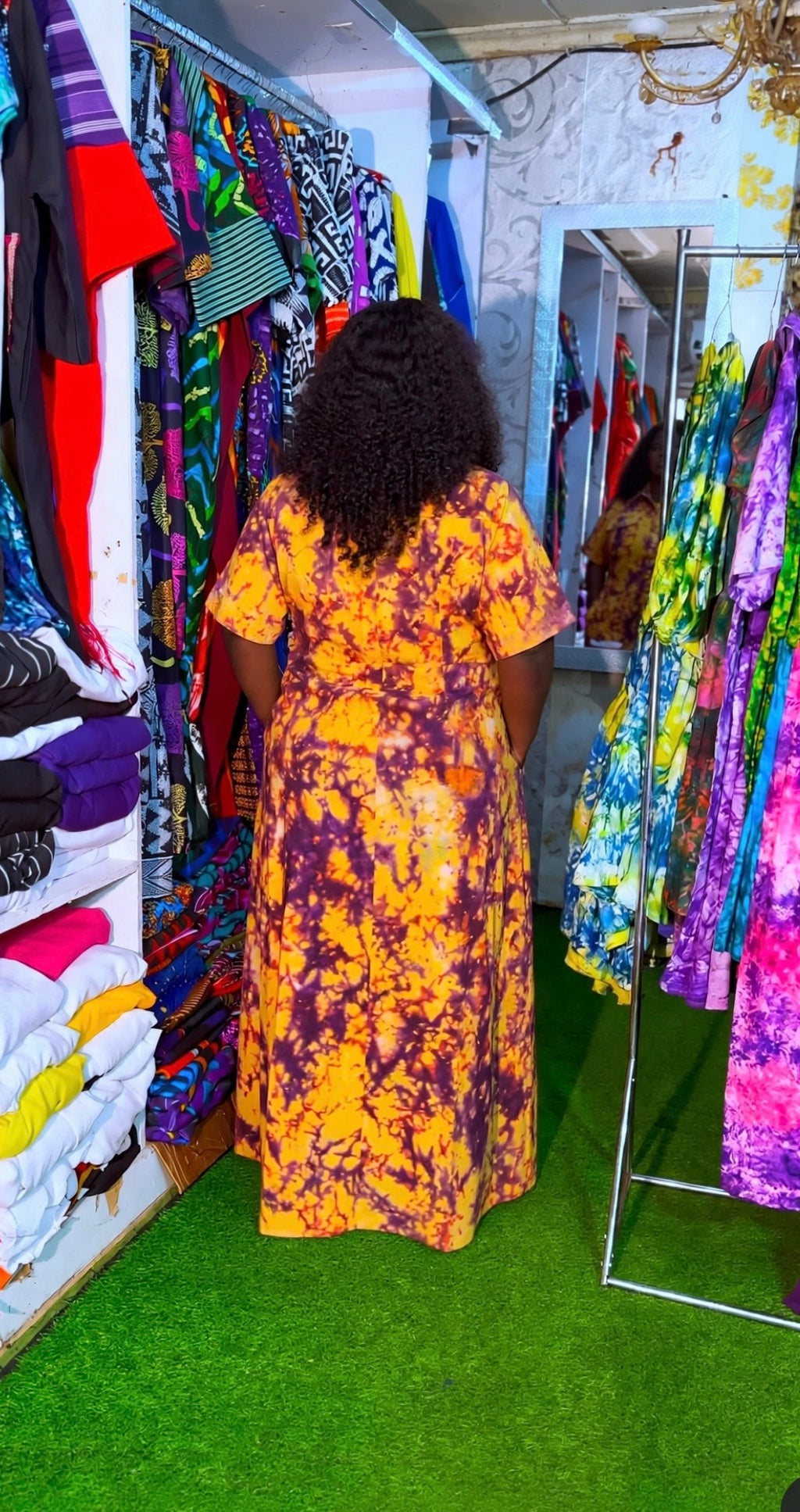 Button-Front Maxi Dress