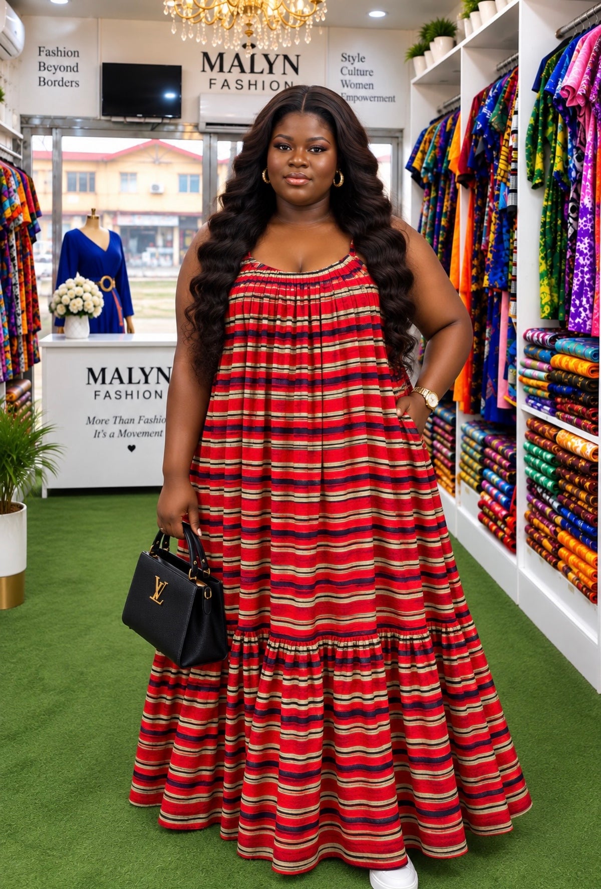 Stripe Maxi Dress