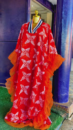 Elegant ruffle kaftan