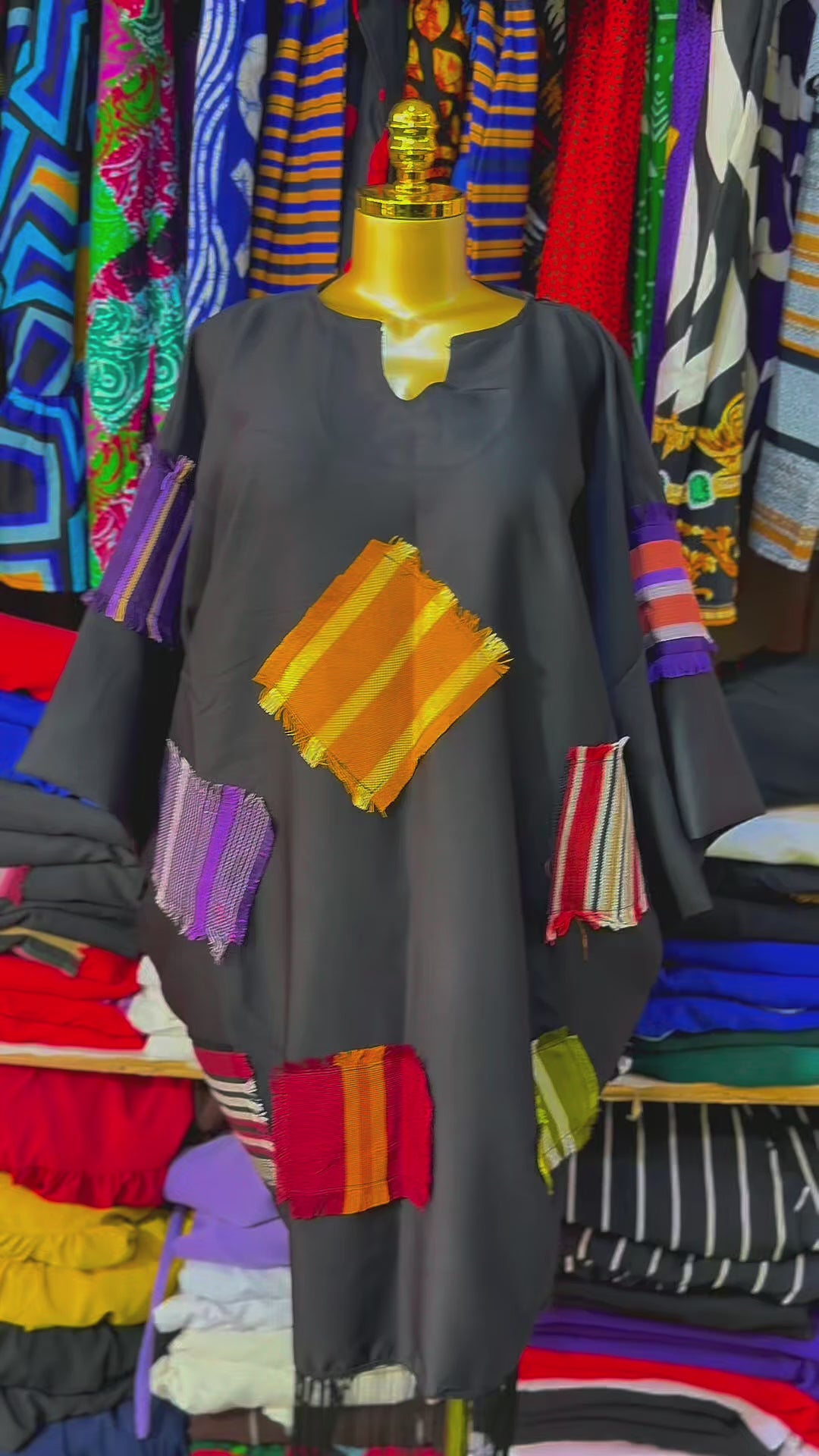 Asooke Patch Dress