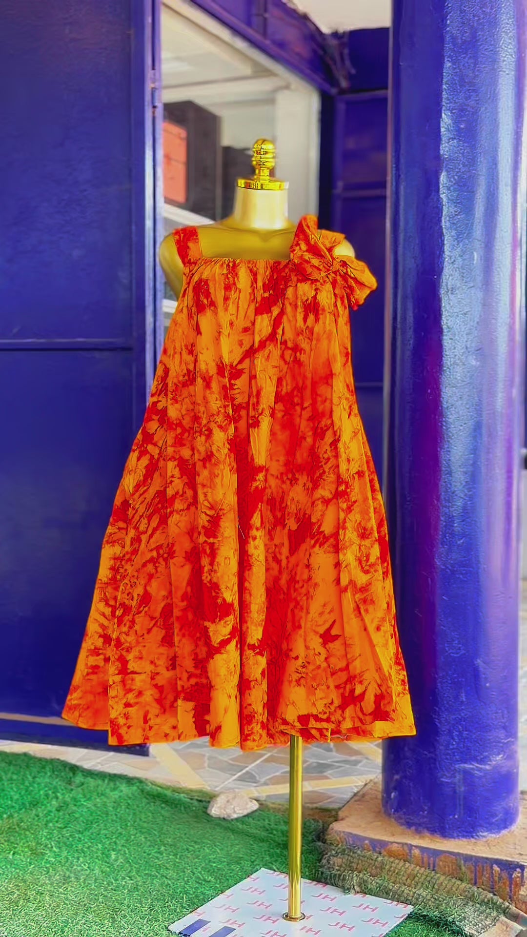 Midnight Bloom Bow Dress