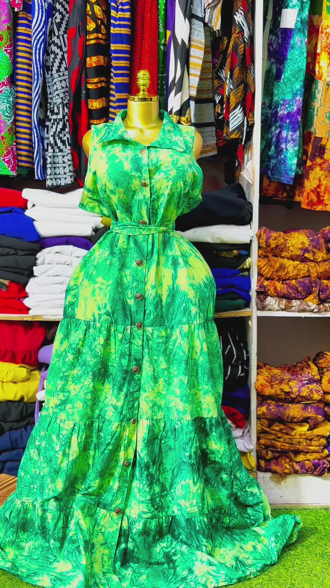 Graceful Tie-Dye Maxi Dress